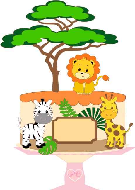 Arquivo de corte topo de bolo Safari