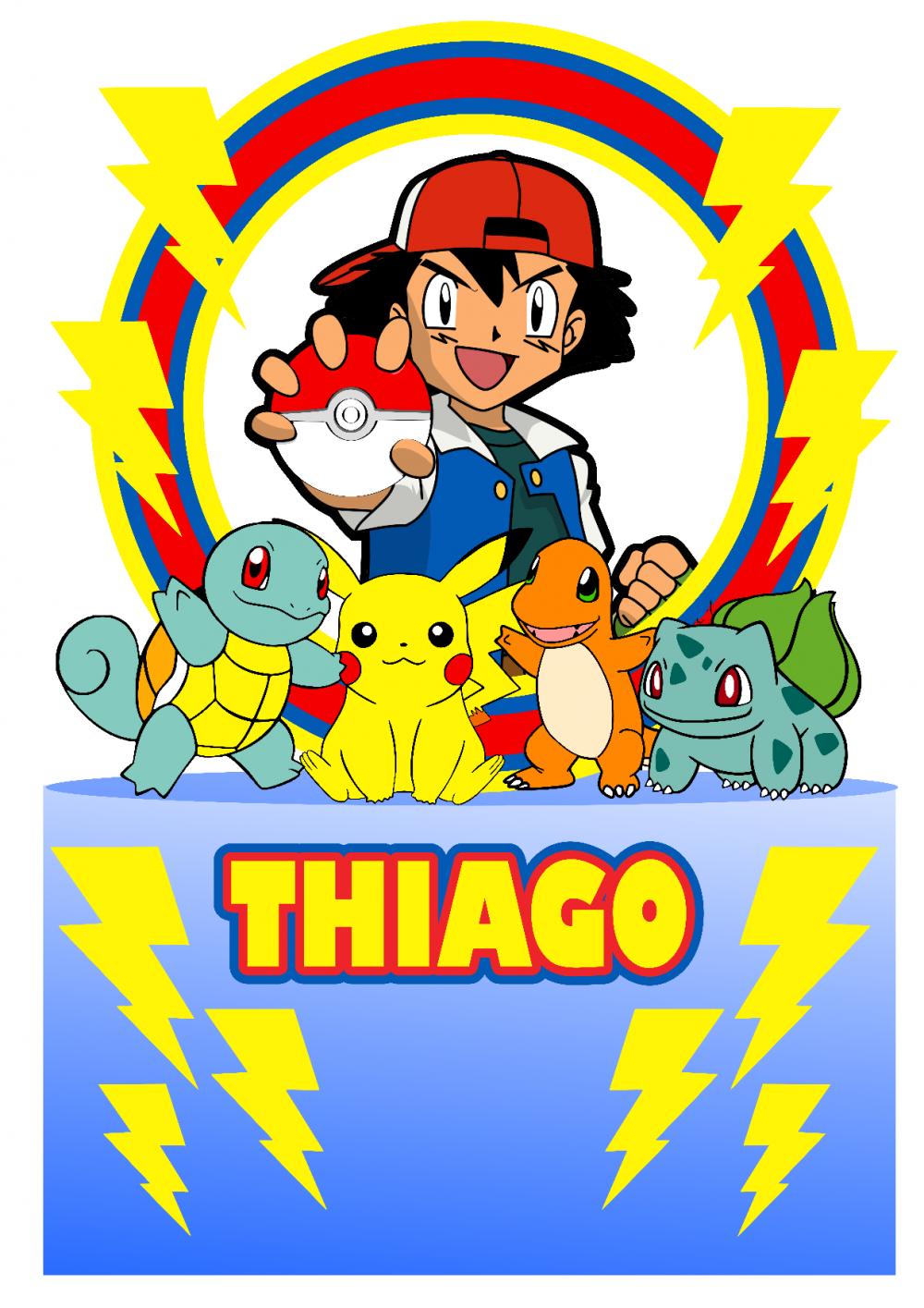 Arquivo de corte topo de bolo Pokemon