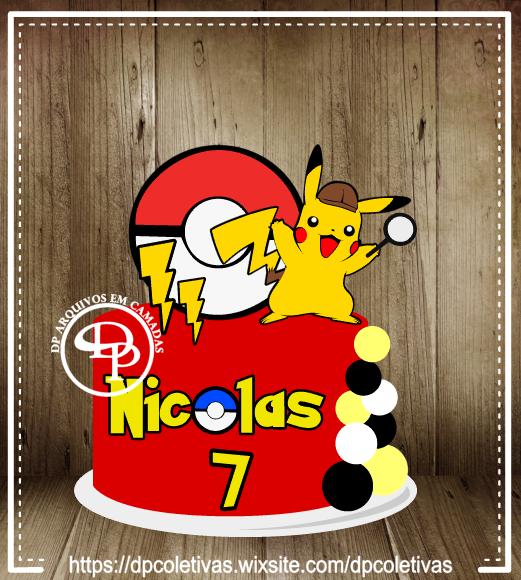 Arquivo de corte topo de bolo Pokemon