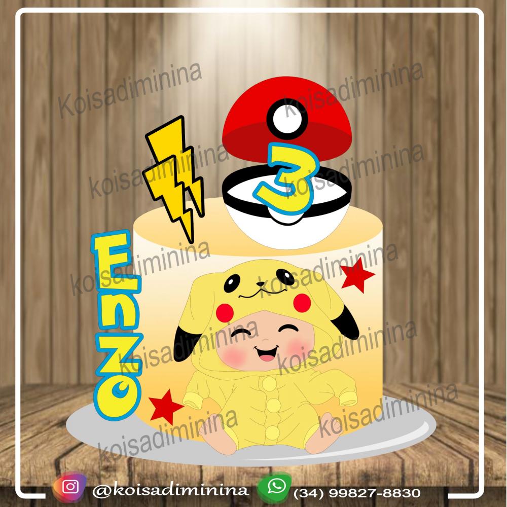 Arquivo de corte topo de bolo Pokemon