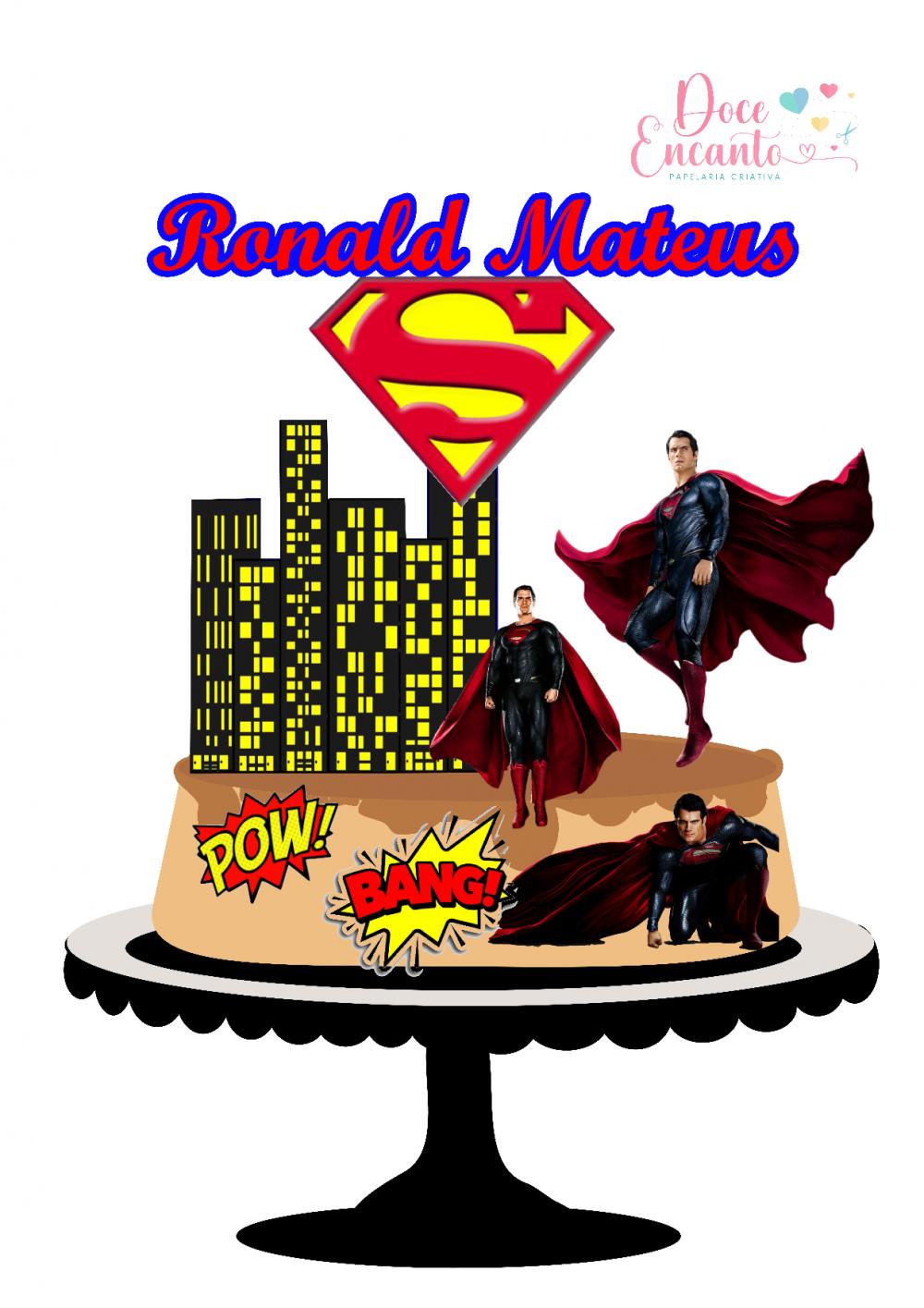 Arquivo de corte topo de bolo Super Homem