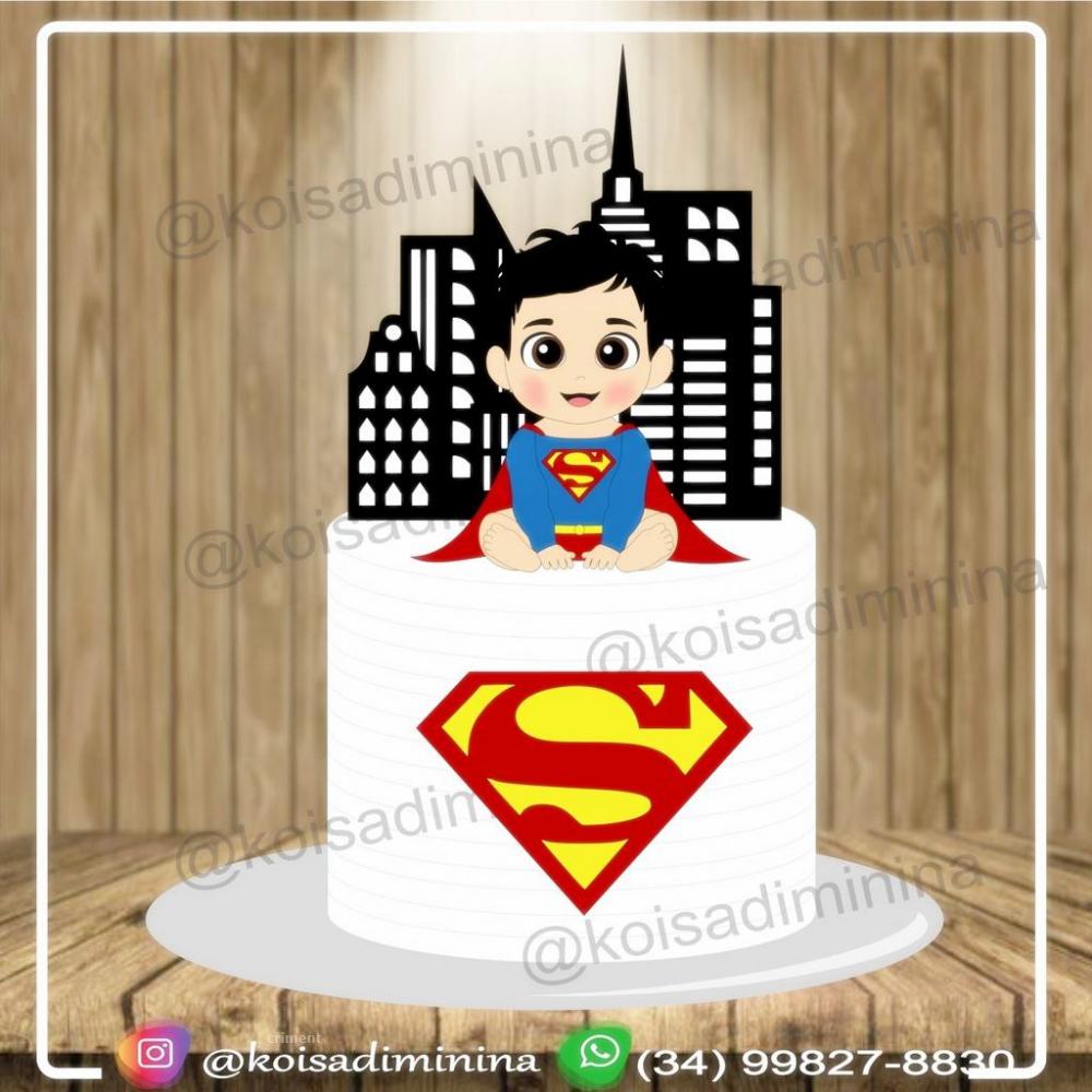 Arquivo de corte topo de bolo Super Homem