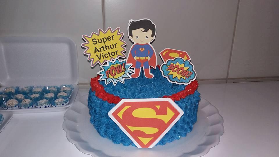 Arquivo de corte topo de bolo Super Homem