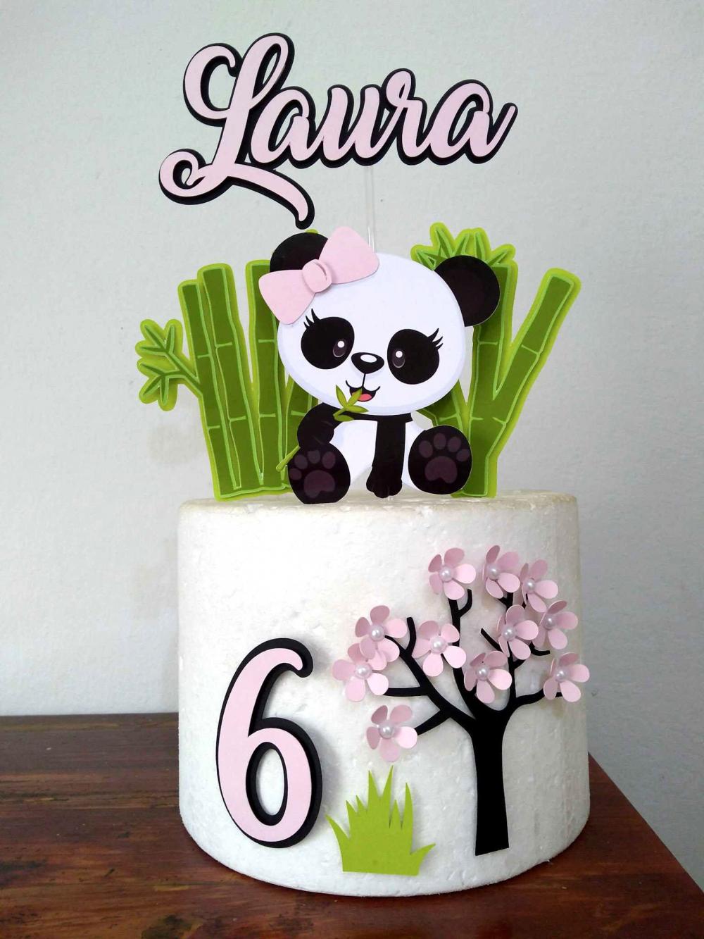 Arquivo de corte topo de bolo panda