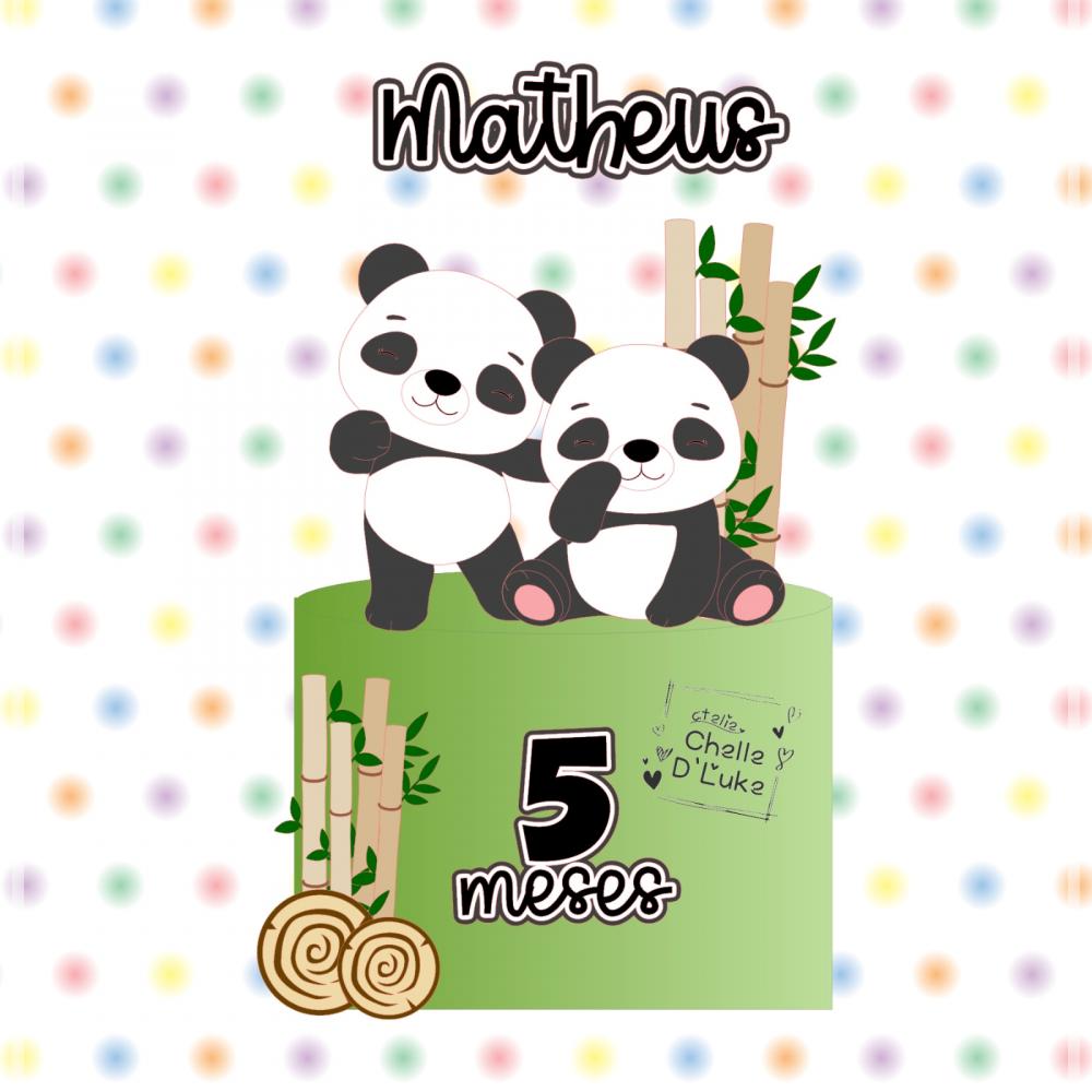 Arquivo de corte topo de bolo panda