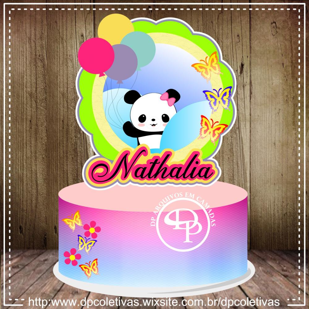 Arquivo de corte topo de bolo panda