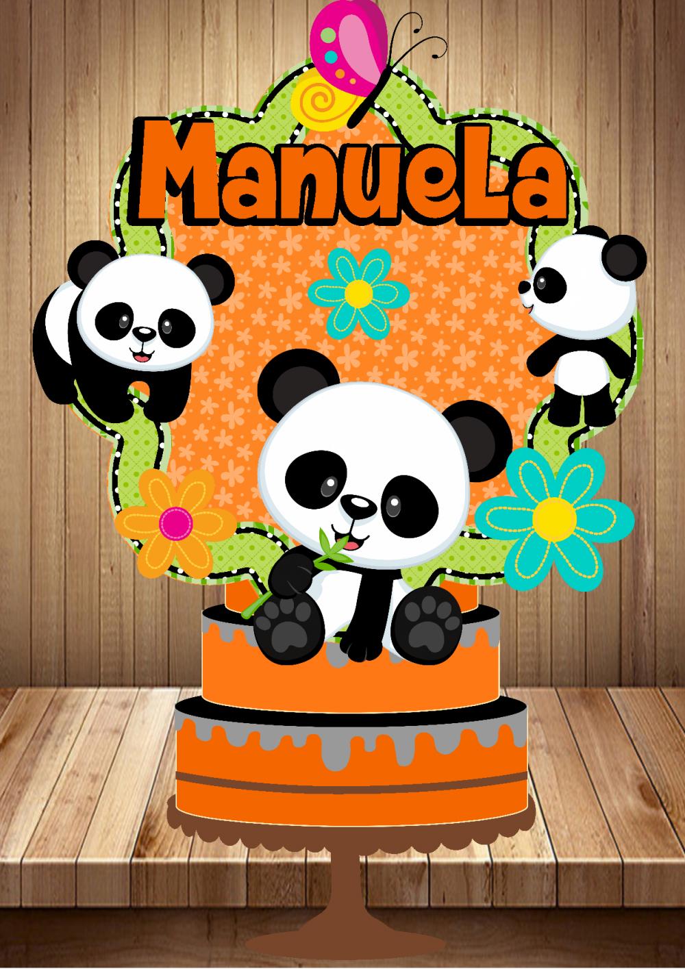 Arquivo de corte topo de bolo panda