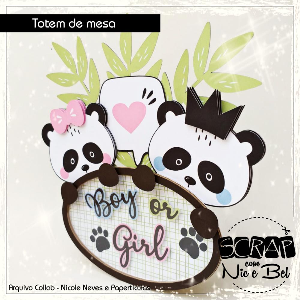 Arquivo de corte topo de bolo panda