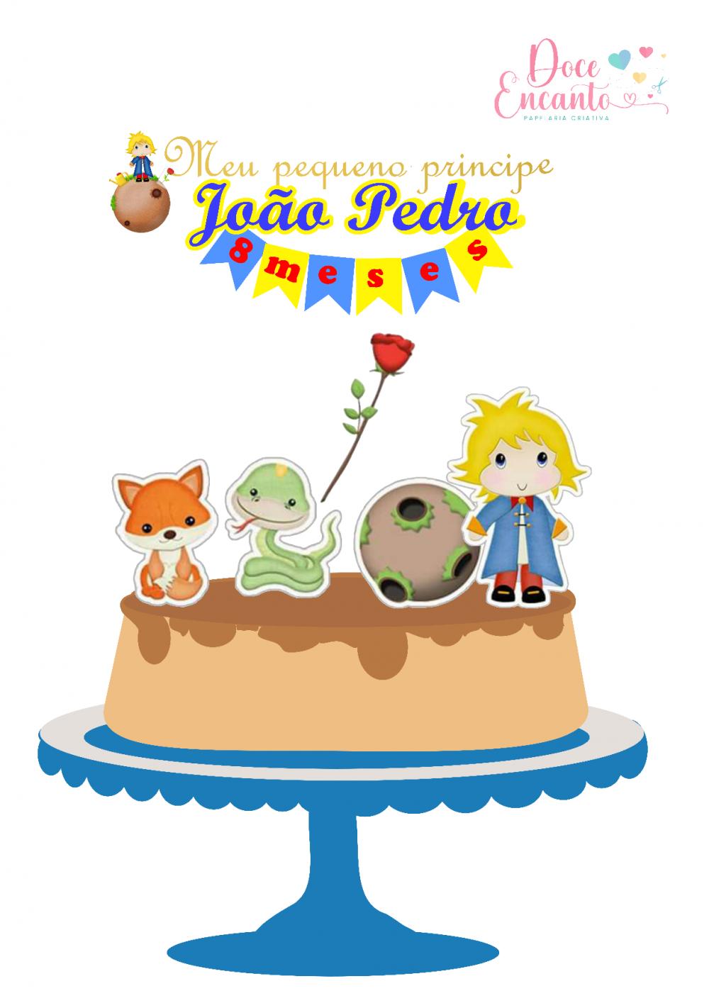 Arquivo de corte topo de bolo Pequeno Príncipe