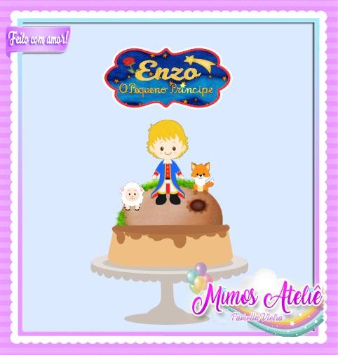 Arquivo de corte topo de bolo Pequeno Príncipe