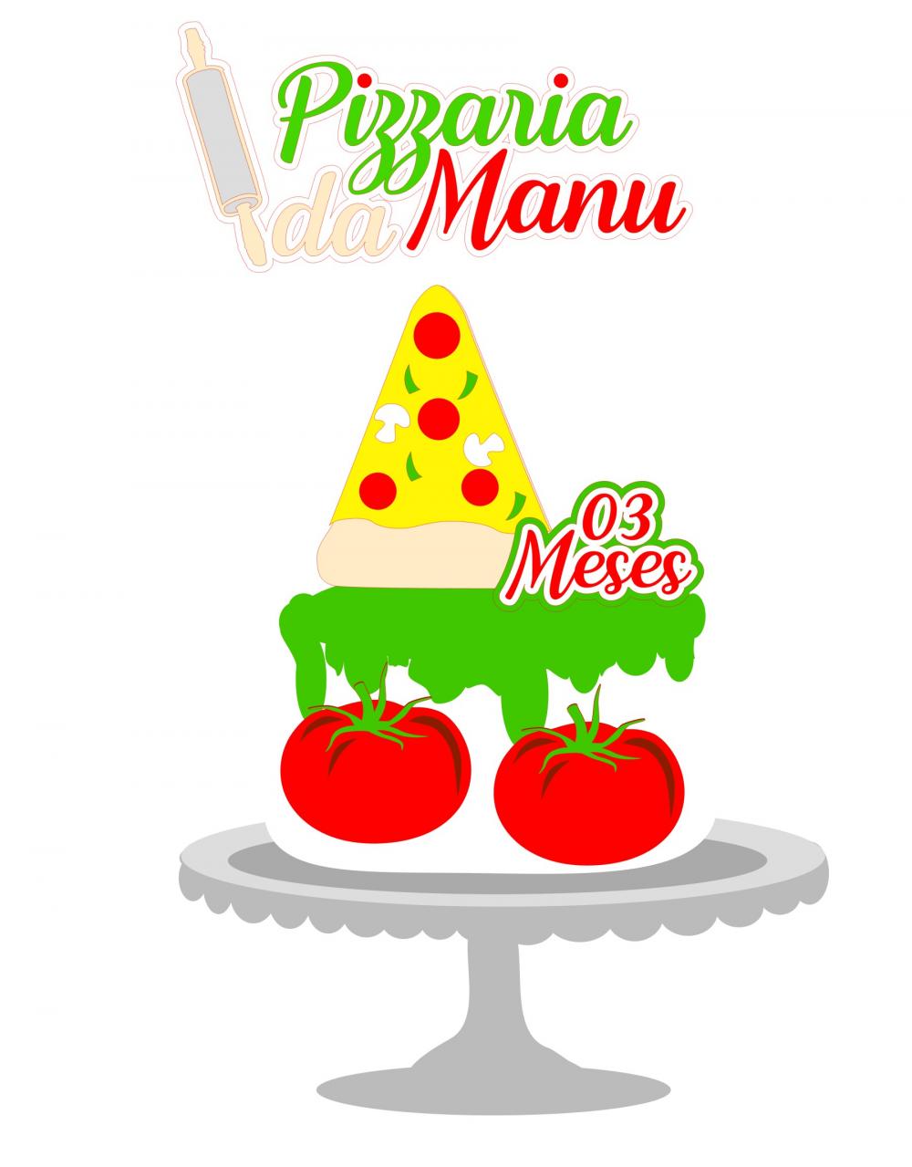 Arquivo de corte topo de bolo Pizza