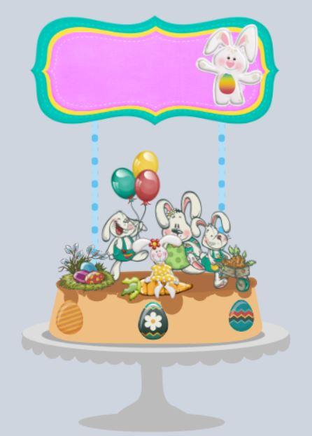 Arquivo de corte topo de bolo Páscoa