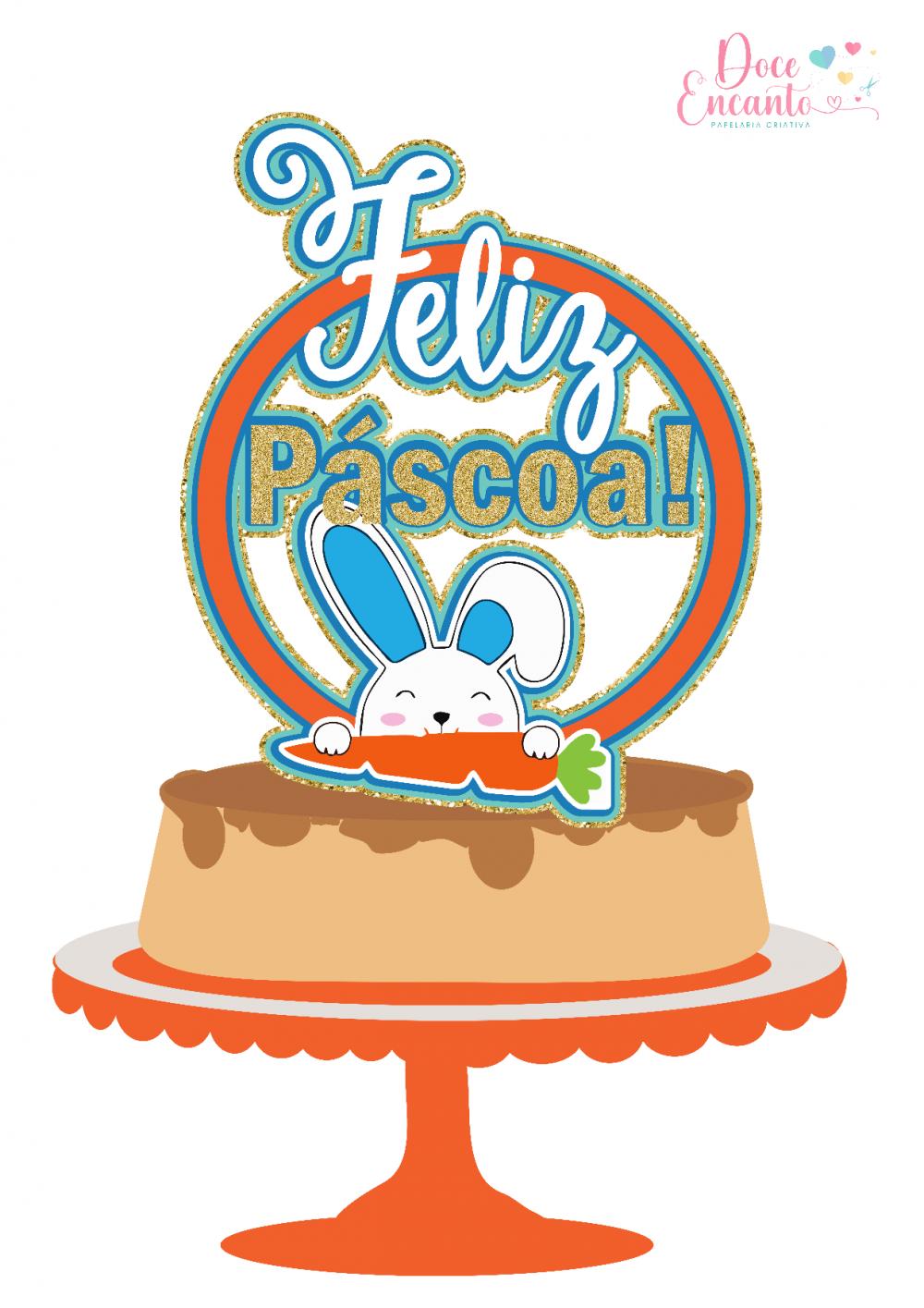 Arquivo de corte topo de bolo Páscoa