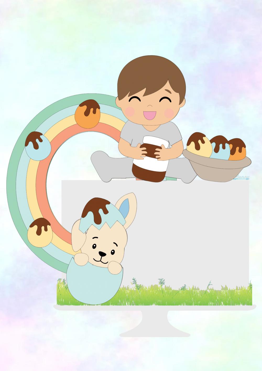 Arquivo de corte topo de bolo Páscoa