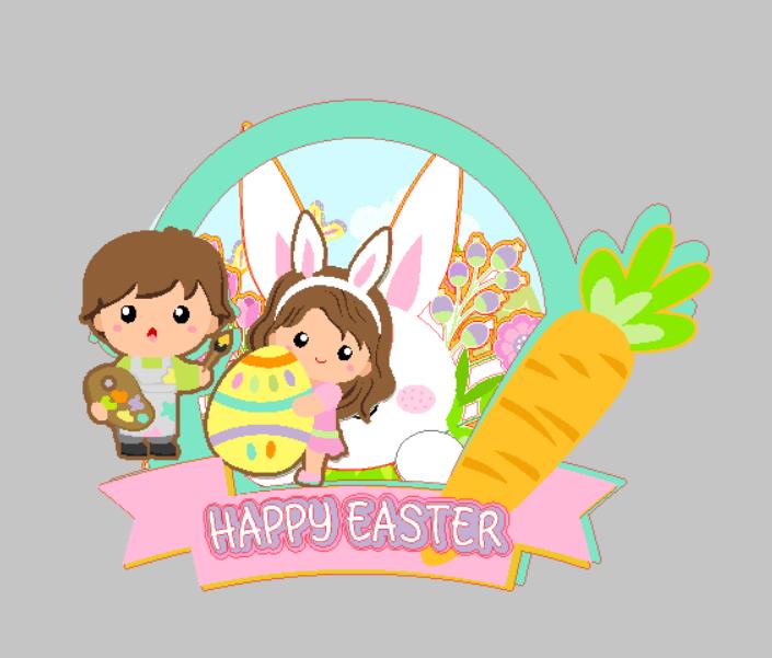 Arquivo de corte topo de bolo Páscoa