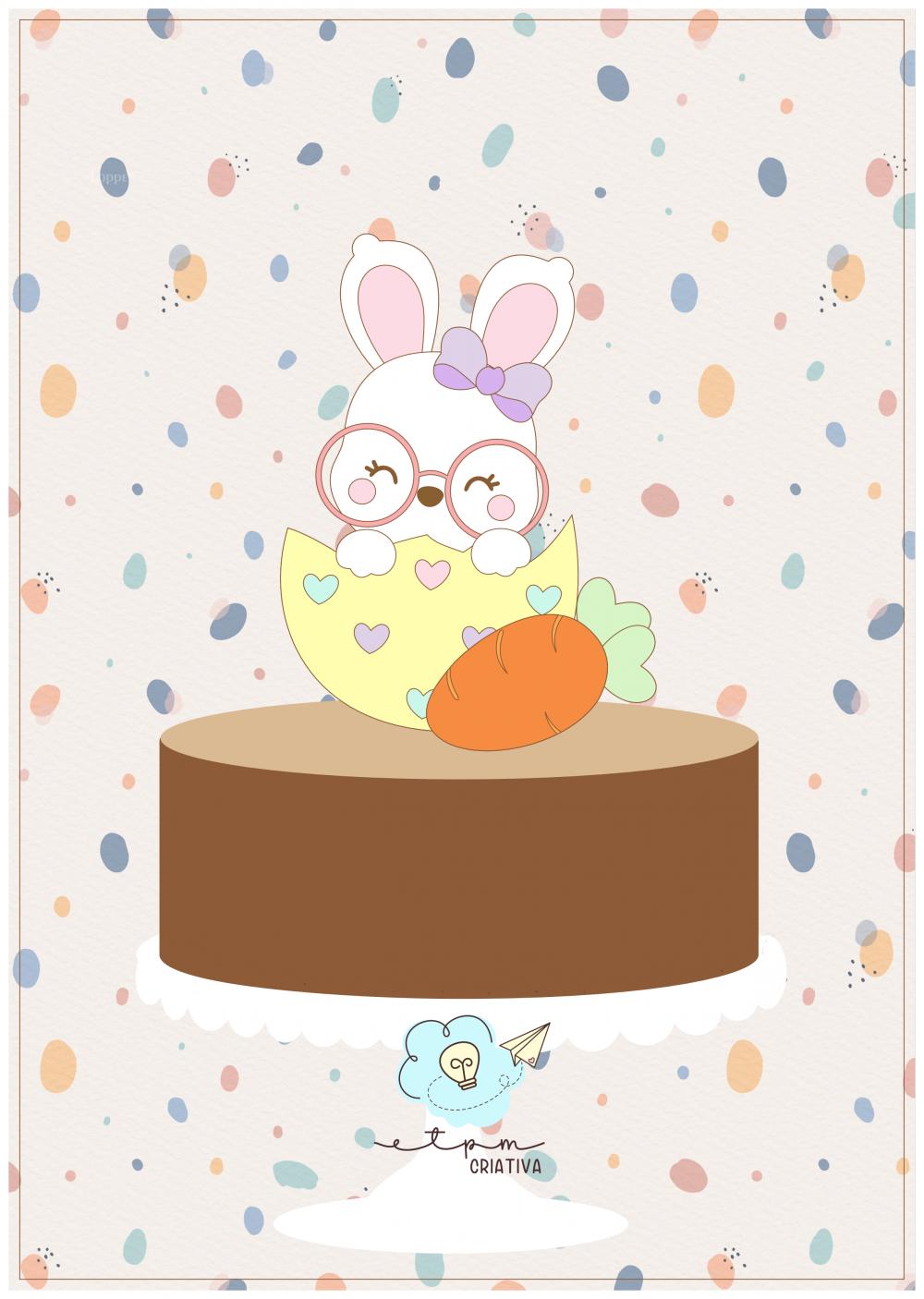 Arquivo de corte topo de bolo Páscoa