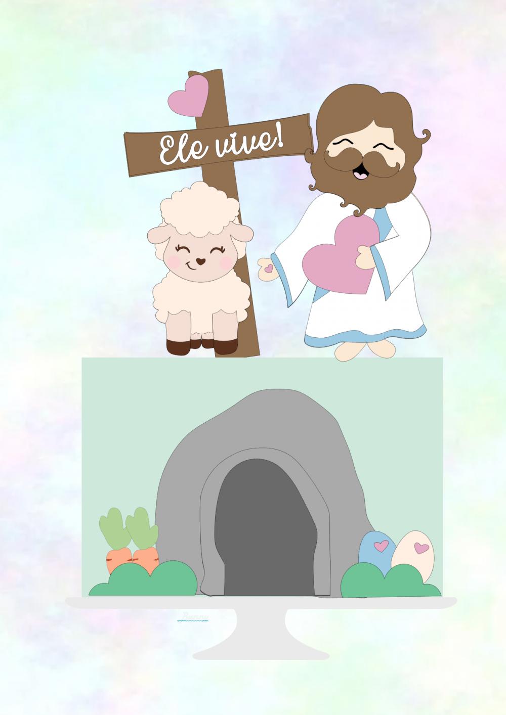 Arquivo de corte topo de bolo Páscoa