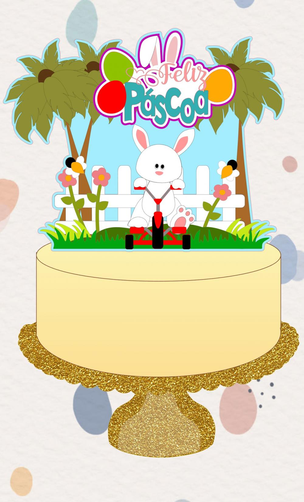 Arquivo de corte topo de bolo Páscoa