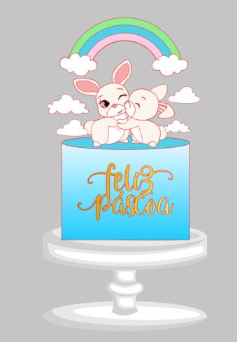 Arquivo de corte topo de bolo Páscoa