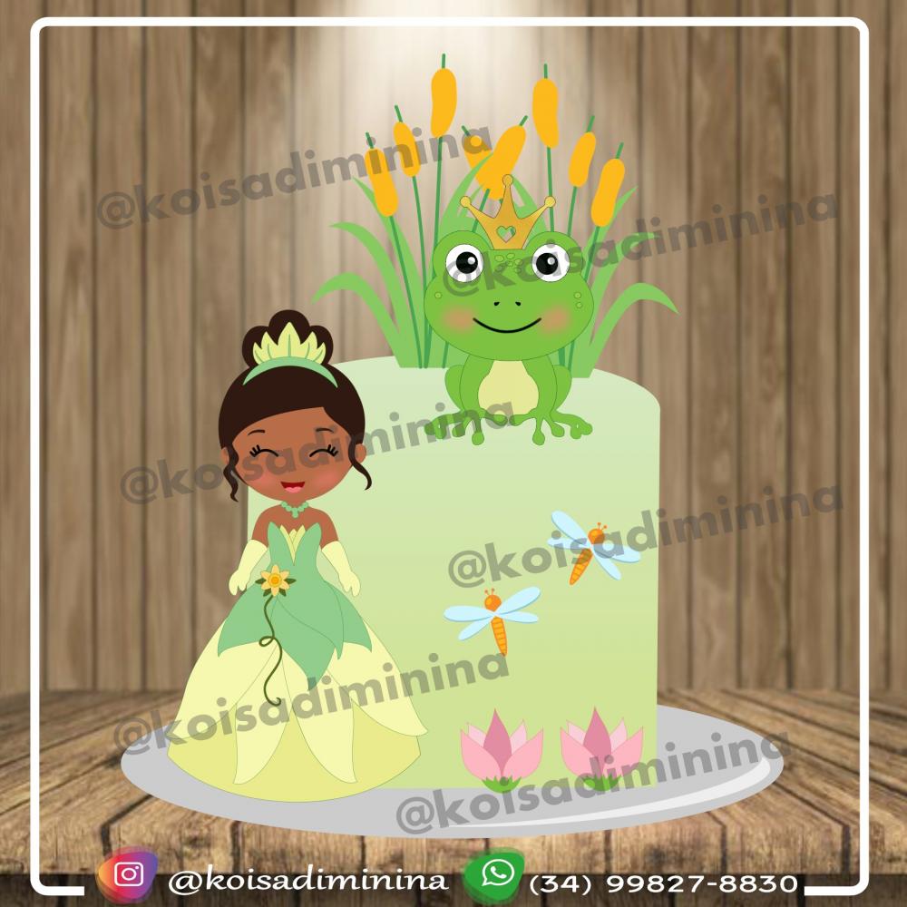 Arquivo de corte topo de bolo Tiana