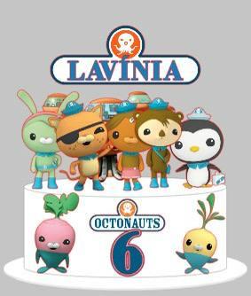 Arquivo de corte topo de bolo Octonautas