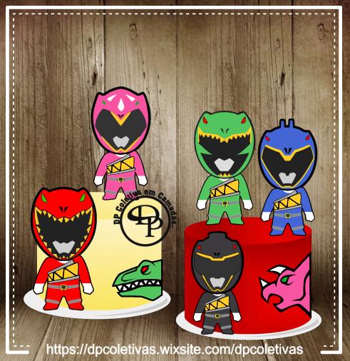 Arquivo de corte topo de bolo Power Rangers