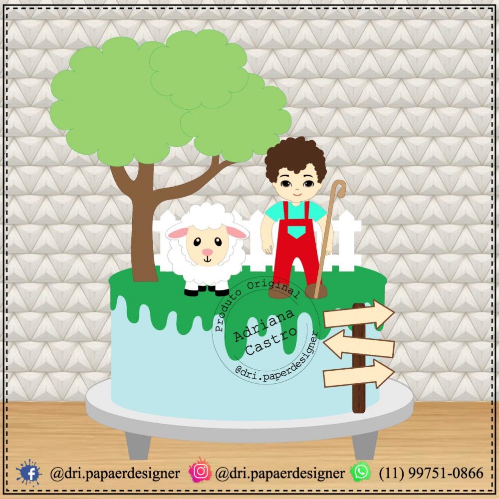 Arquivo de corte topo de bolo Ovelhinha