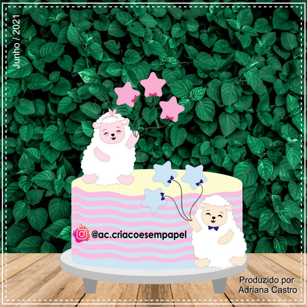 Arquivo de corte topo de bolo Ovelhinha