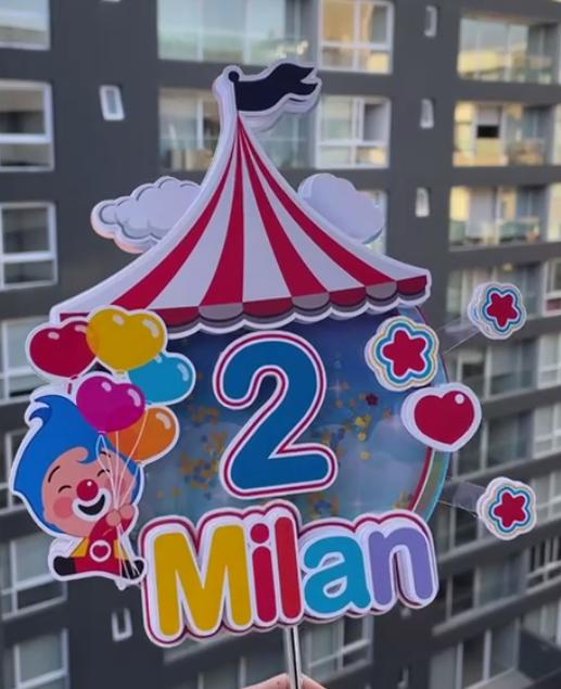 Arquivo de corte topo de bolo Palhaço Plim Plim