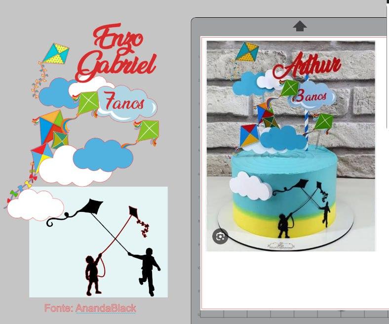 Arquivo de corte topo de bolo Pipa