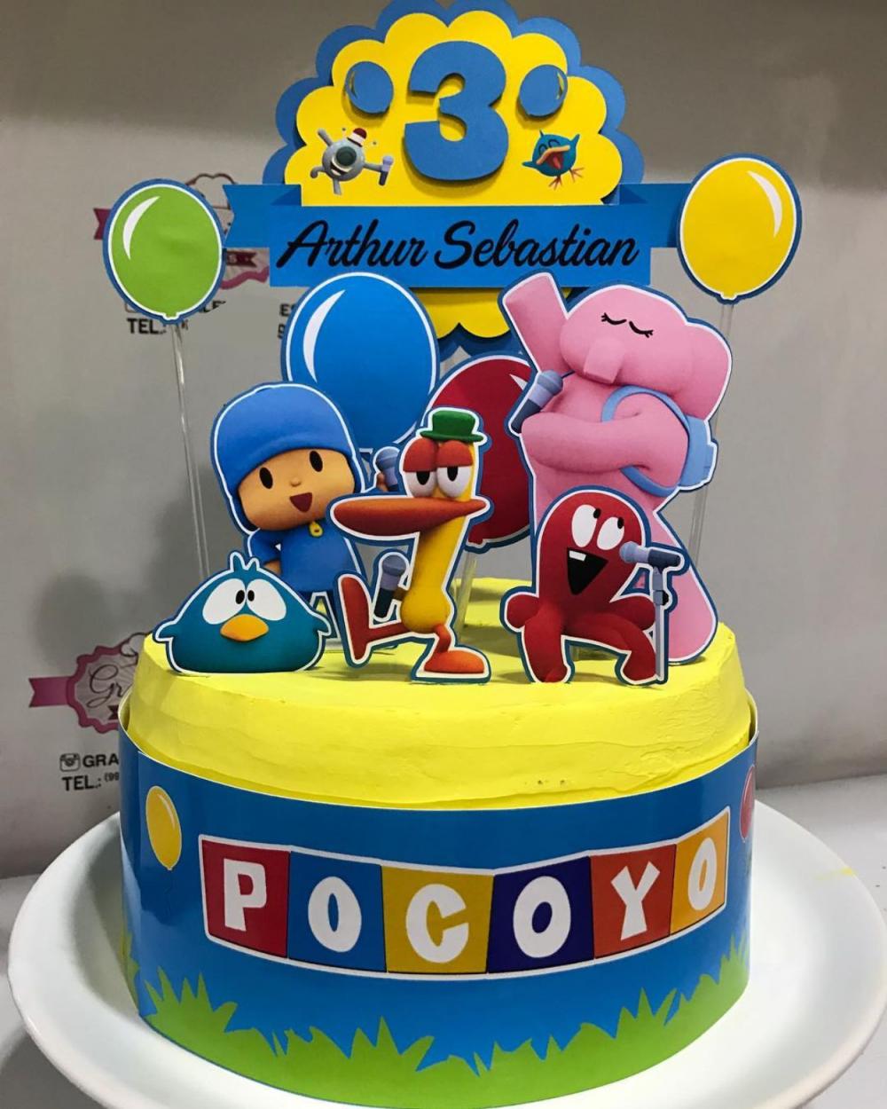 Arquivo de corte topo de bolo Pocoyo