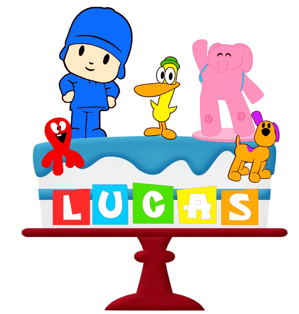 Arquivo de corte topo de bolo Pocoyo