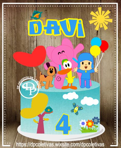 Arquivo de corte topo de bolo Pocoyo