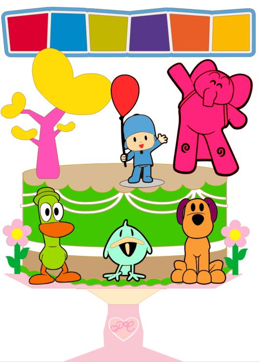 Arquivo de corte topo de bolo Pocoyo