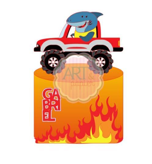 Arquivo de corte Topo de Bolo Tubarão