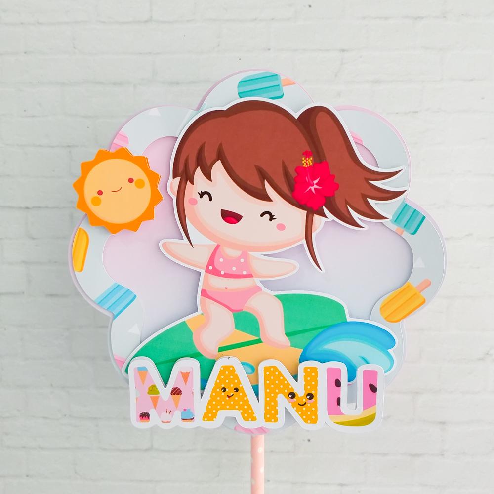 Arquivo de corte topo de bolo Praia