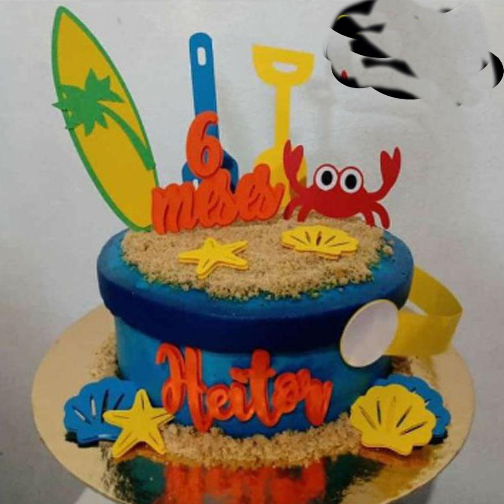 Arquivo de corte topo de bolo Praia