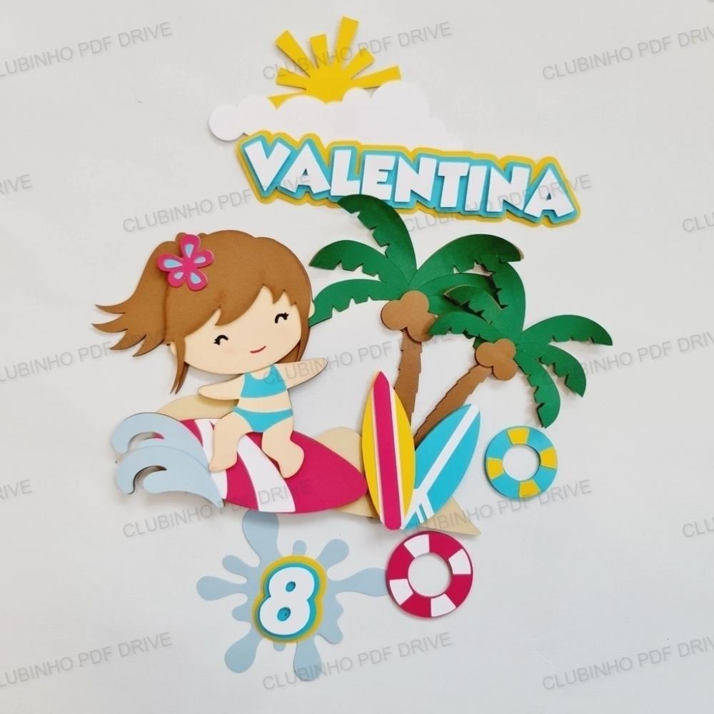 Arquivo de corte topo de bolo Praia