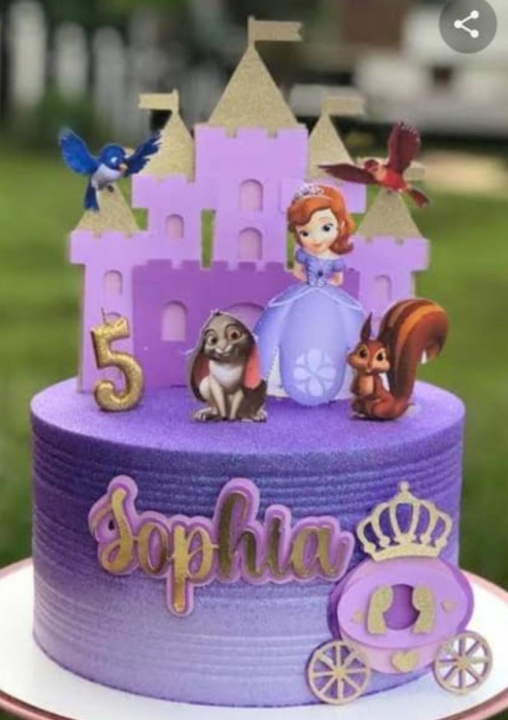 Arquivo de corte  Topo de Bolo Princesa Sofia