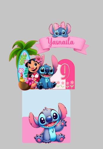 Topo de bolo Lilo e Stitch