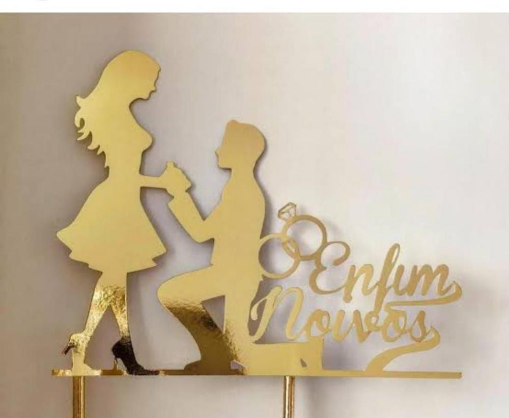 Topo de Bolo Noivado