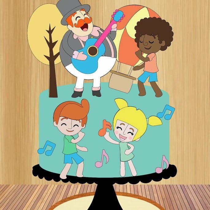 Arquivo de corte topo de bolo Mundo Bita