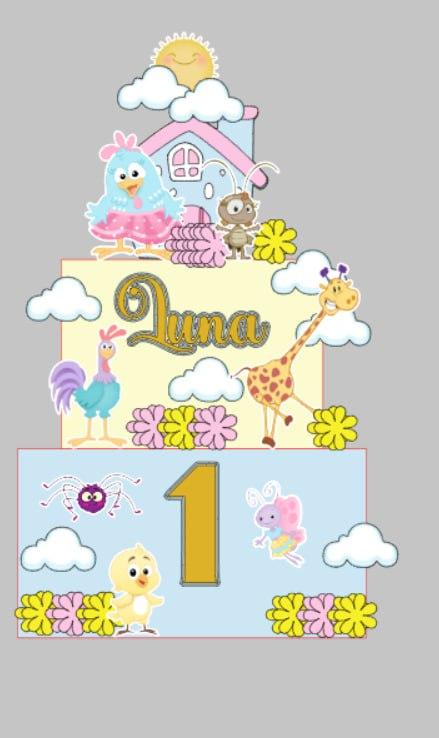 Arquivo de corte topo de bolo Galinha Pintadinha