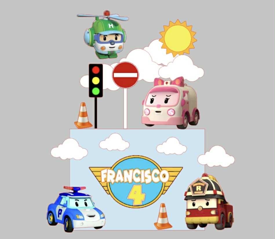 Topo de Bolo Robocar