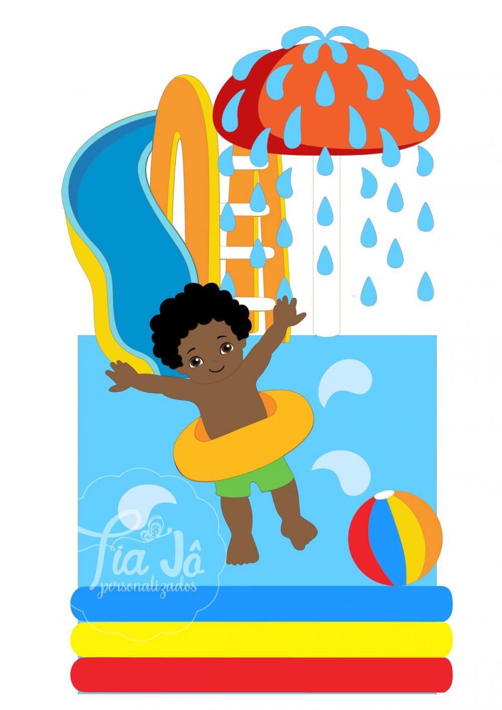 Arquivo de corte topo de bolo pool Party