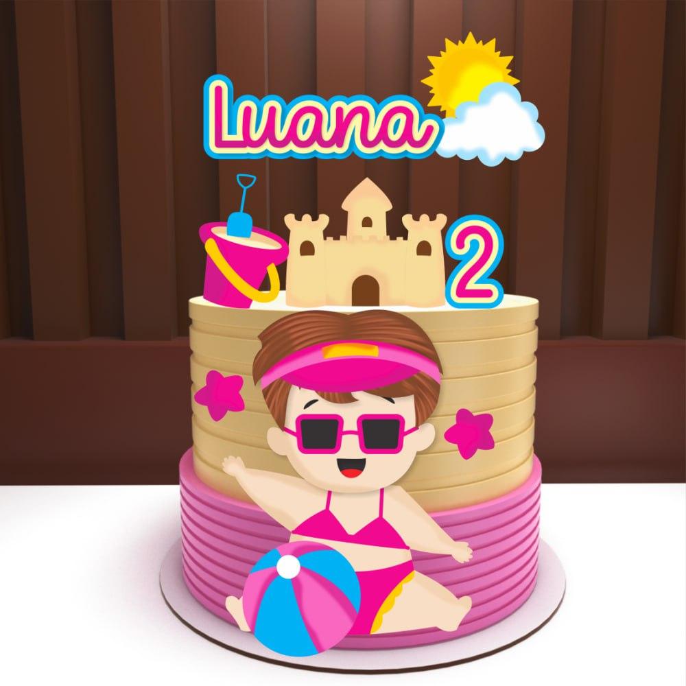 Arquivo de corte topo de bolo pool Party