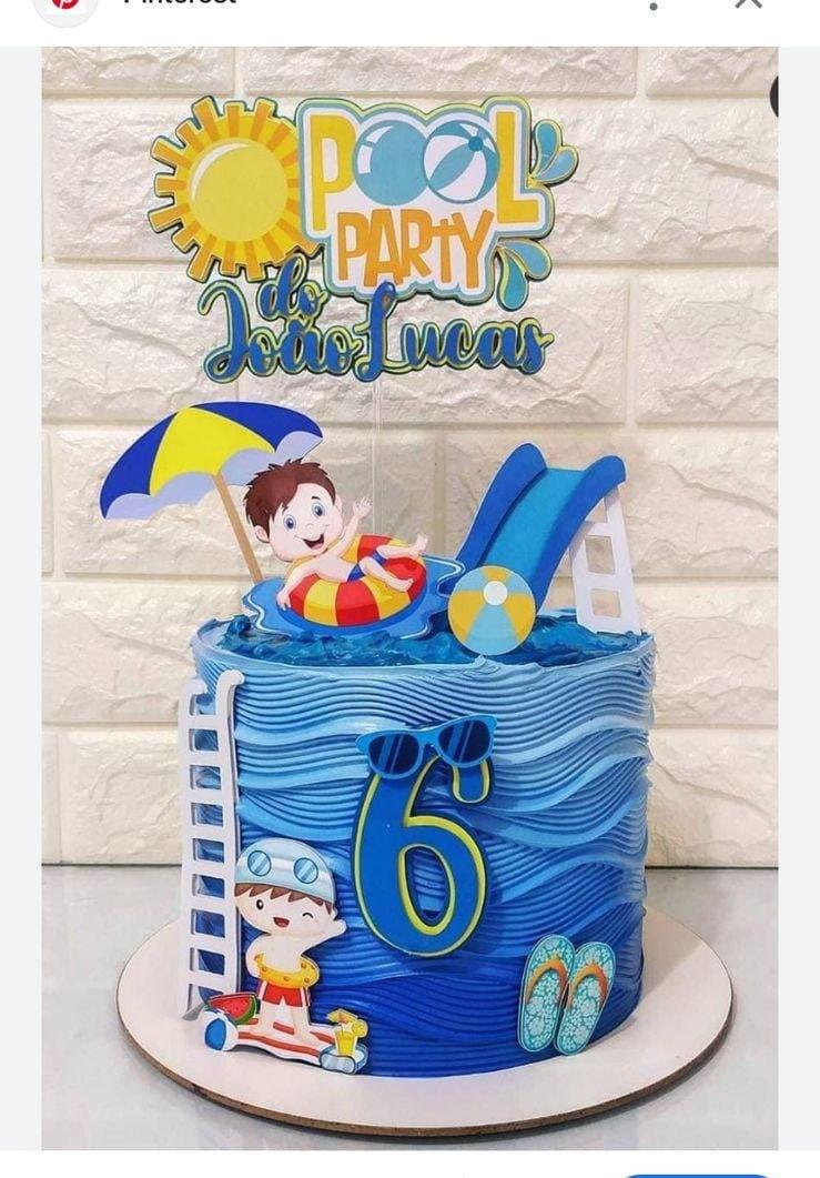 Arquivo de corte topo de bolo pool Party