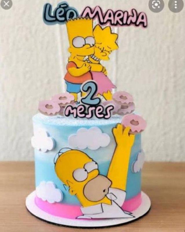 Arquivo de corte topo de bolo Simpsons