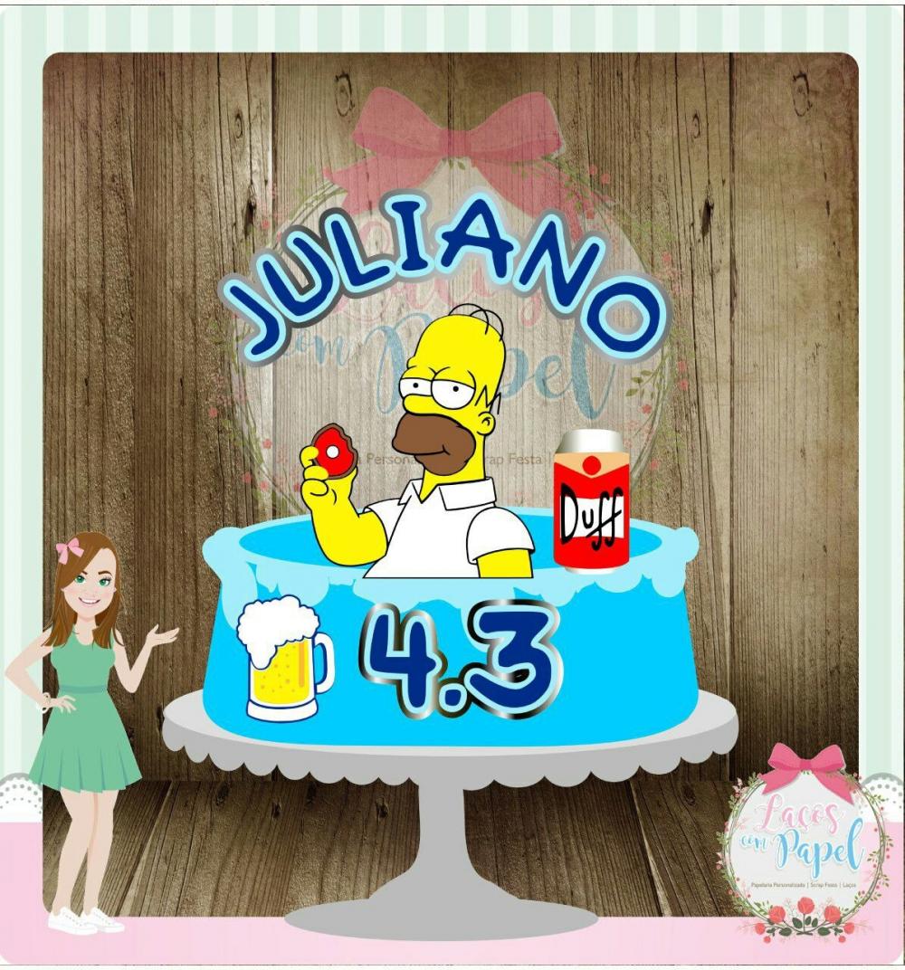 Arquivo de corte topo de bolo Simpsons