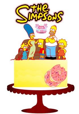 Arquivo de corte topo de bolo Simpsons